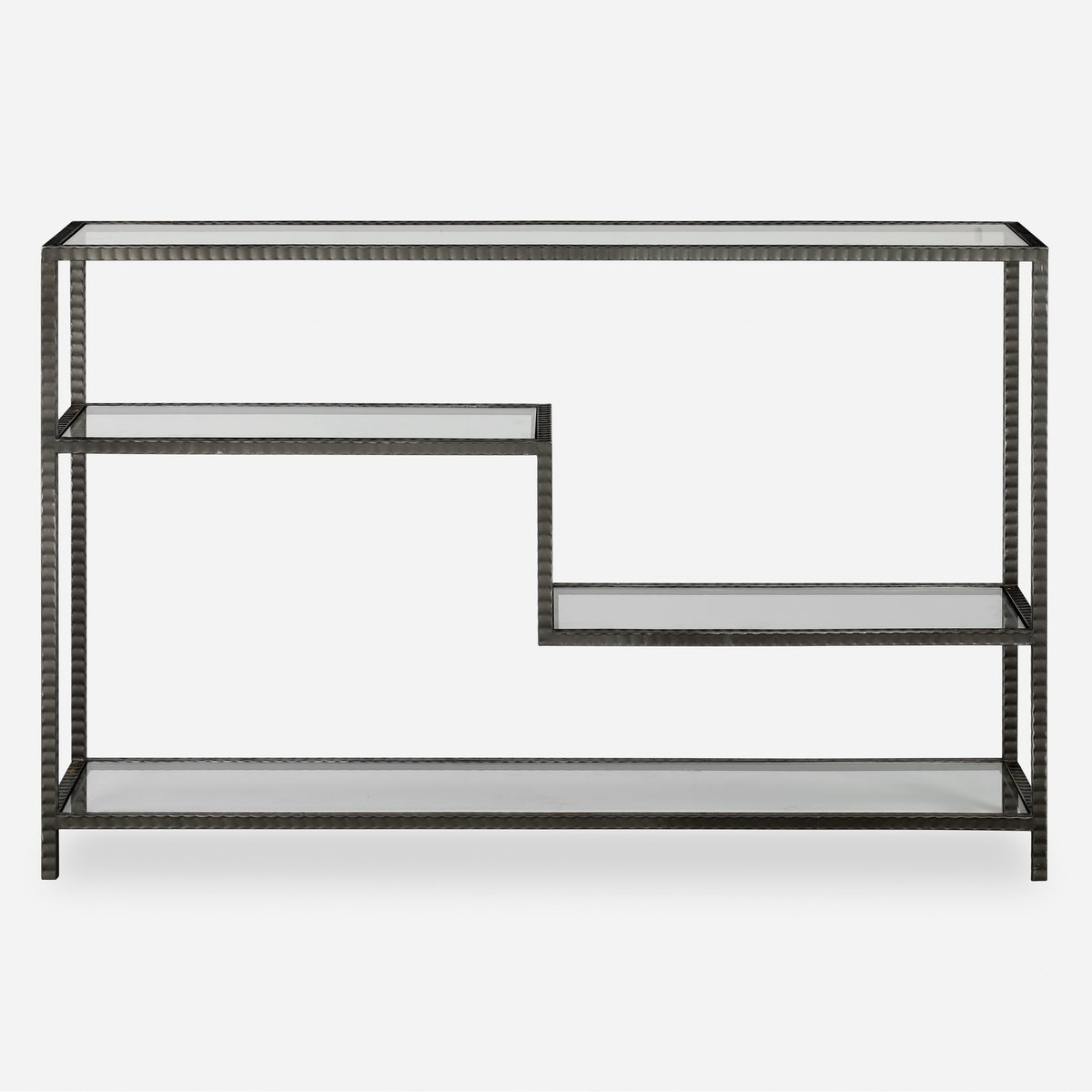 Leo Industrial Console Table, by Uttermost, 52" width x 34" height x 12.25" depth View 1