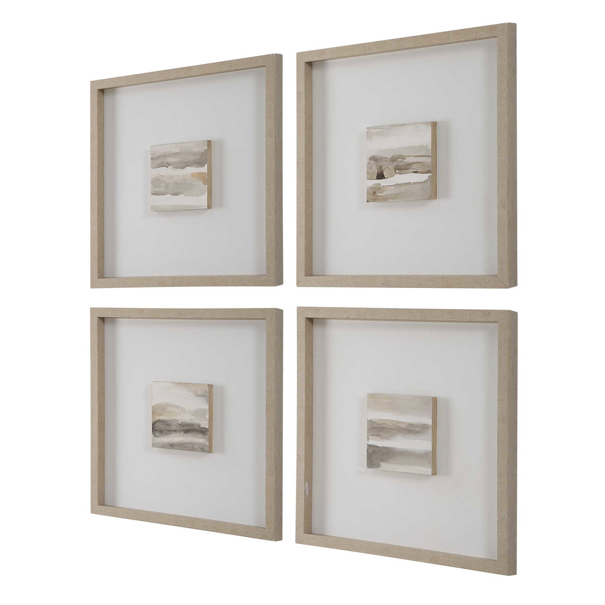Studying Sepia Hand Painted Canvases Set/4, Painting by Uttermost, 25.6" width x 25.6" height x 2" depth View 4