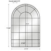 Grantola Black Arch Iron Mirror, by Uttermost, 3'11.75" width x 5'11.62" height x 0.75" depth thumbnail 3