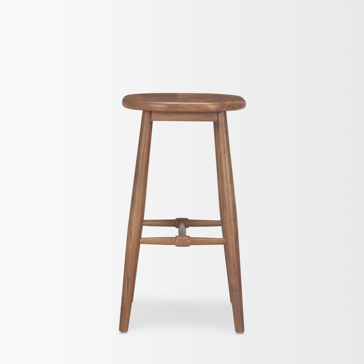 Ernest Backless 30in Seat Bar Stool | Medium Brown, Counter & Bar Stool by Mercana, 16.5" length x 16.5" width x 30" height View 3