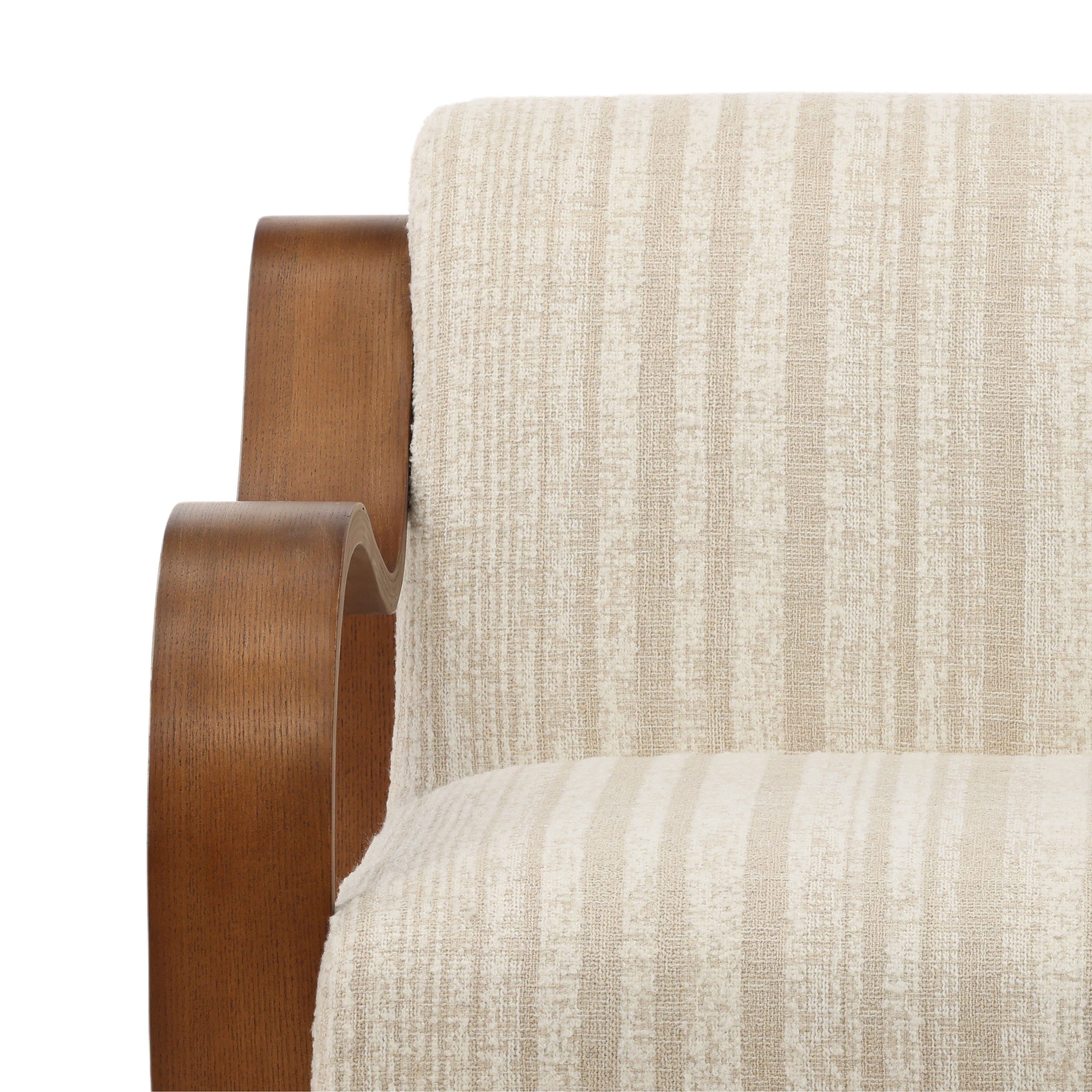 Amabel Occasional Chair Cream, Accent Chair by Dovetail, 30" width x 28.75" height x 36.5" depth View 7