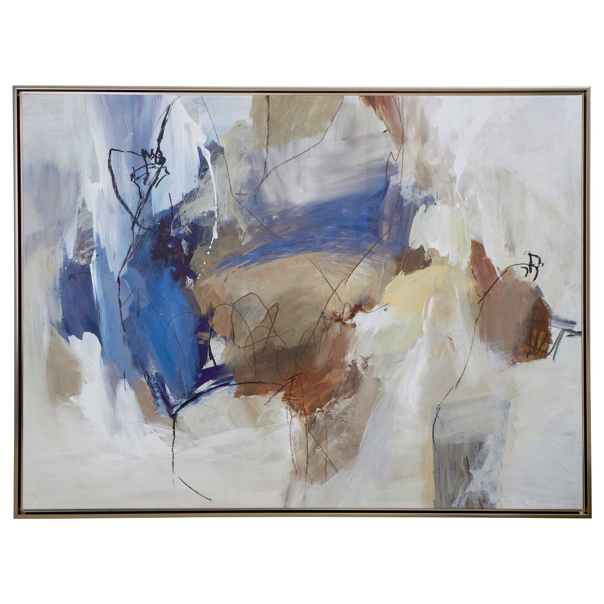 Subtle Nuances Framed Abstract Art, Painting by Uttermost, 55.5" width x 41.5" height x 2" depth View 5