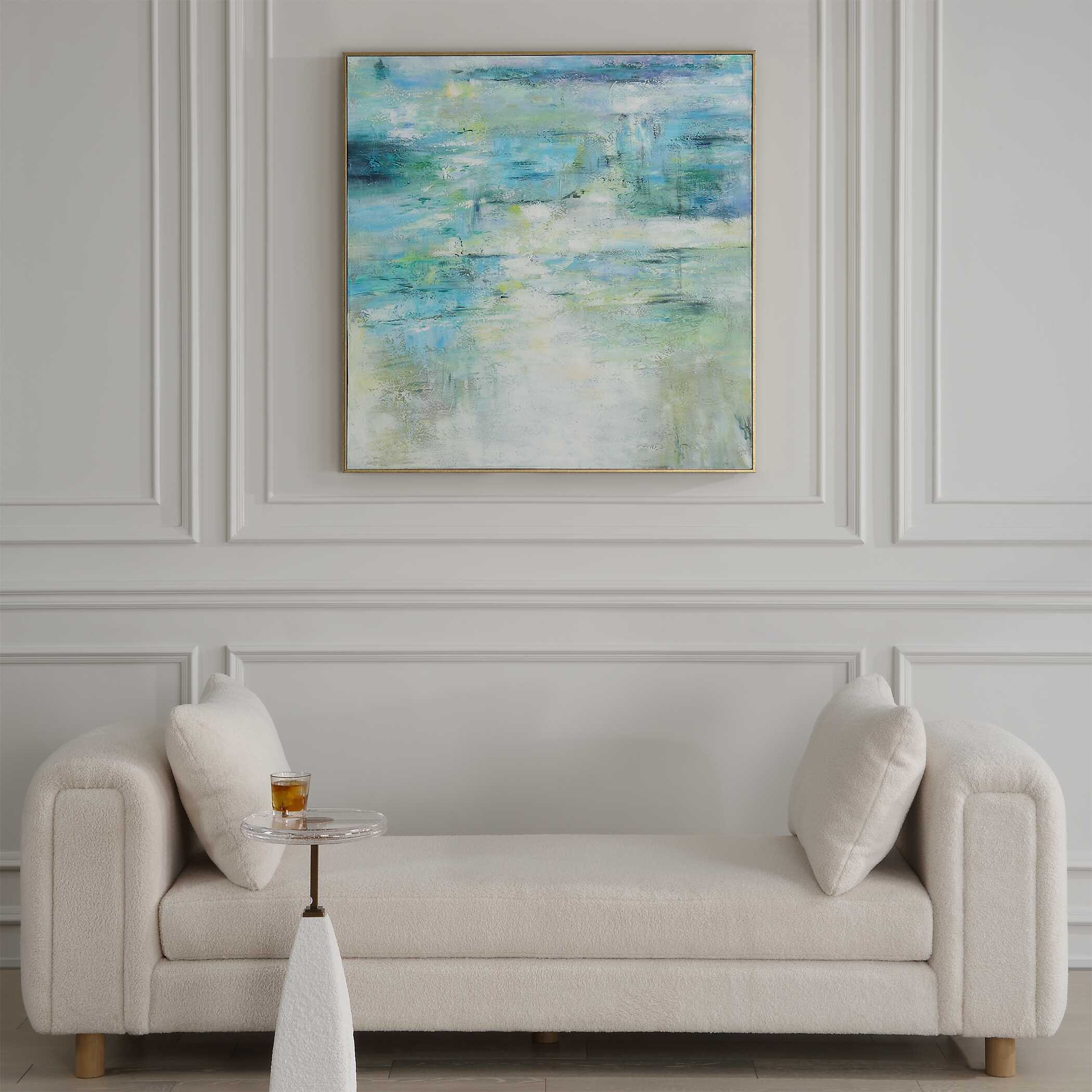 Blissful Hand Painted Abstract Art, Painting by Uttermost, 42.75" width x 42.75" height x 2.25" depth View 4