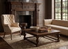 Denys Leather Sofa  Cappuccino White, by Sarreid, 2'11" length x 7'1" width x 2'4" height thumbnail 14