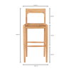 Owing Barstool Natural Oak, Counter & Bar Stool by Moe's Home, 19.5" width x 42" height x 20" depth thumbnail 9