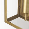Cairn Brushed Gold Metal with Glass 1-Light Wall Sconce, by Mercana, 7.87" length x 5.12" width x 10.63" height thumbnail 6