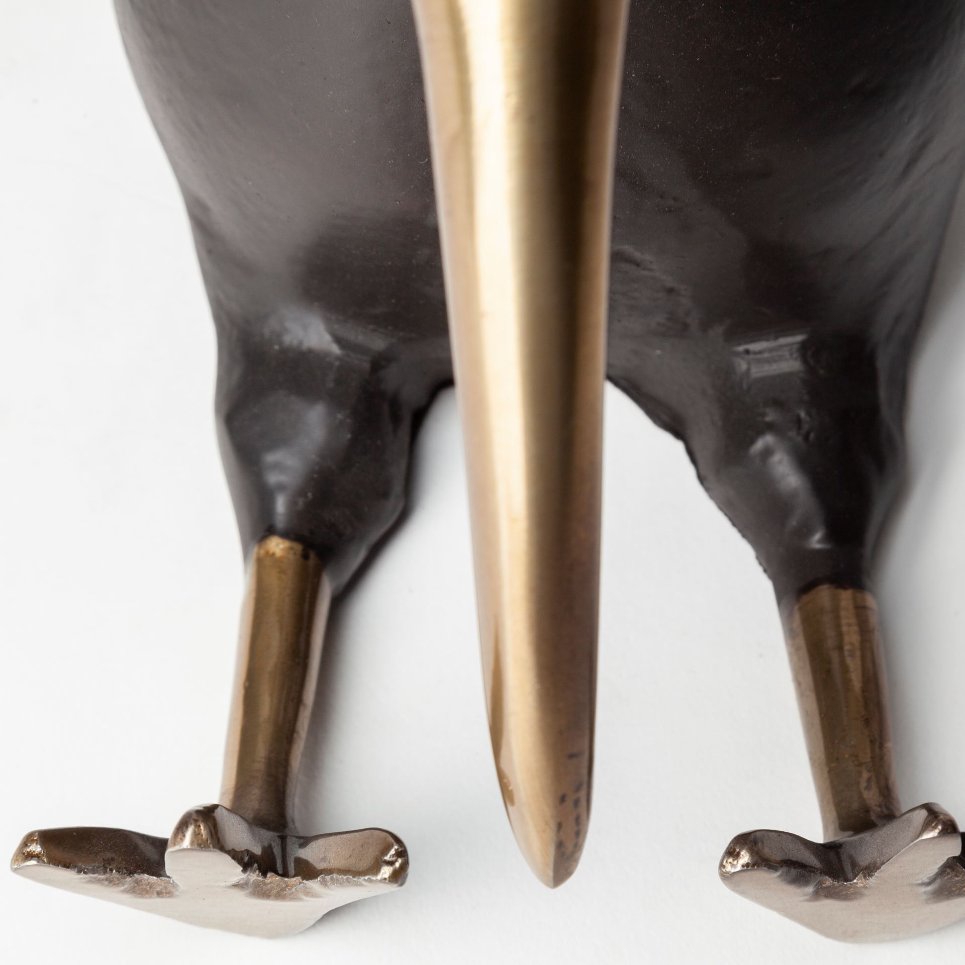 Dodo Kiwi 7L x 4W Black Cast Aluminum Mauritian Bird Sculpture, Decorative Object by Mercana, 6.75" length x 4.25" width x 6.75" height View 10