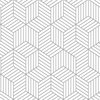Stripped Hexagon Grey Peel & Stick Wallpaper, by York Wall, 16'6" length x 1'8.5" width x 0.02" depth thumbnail