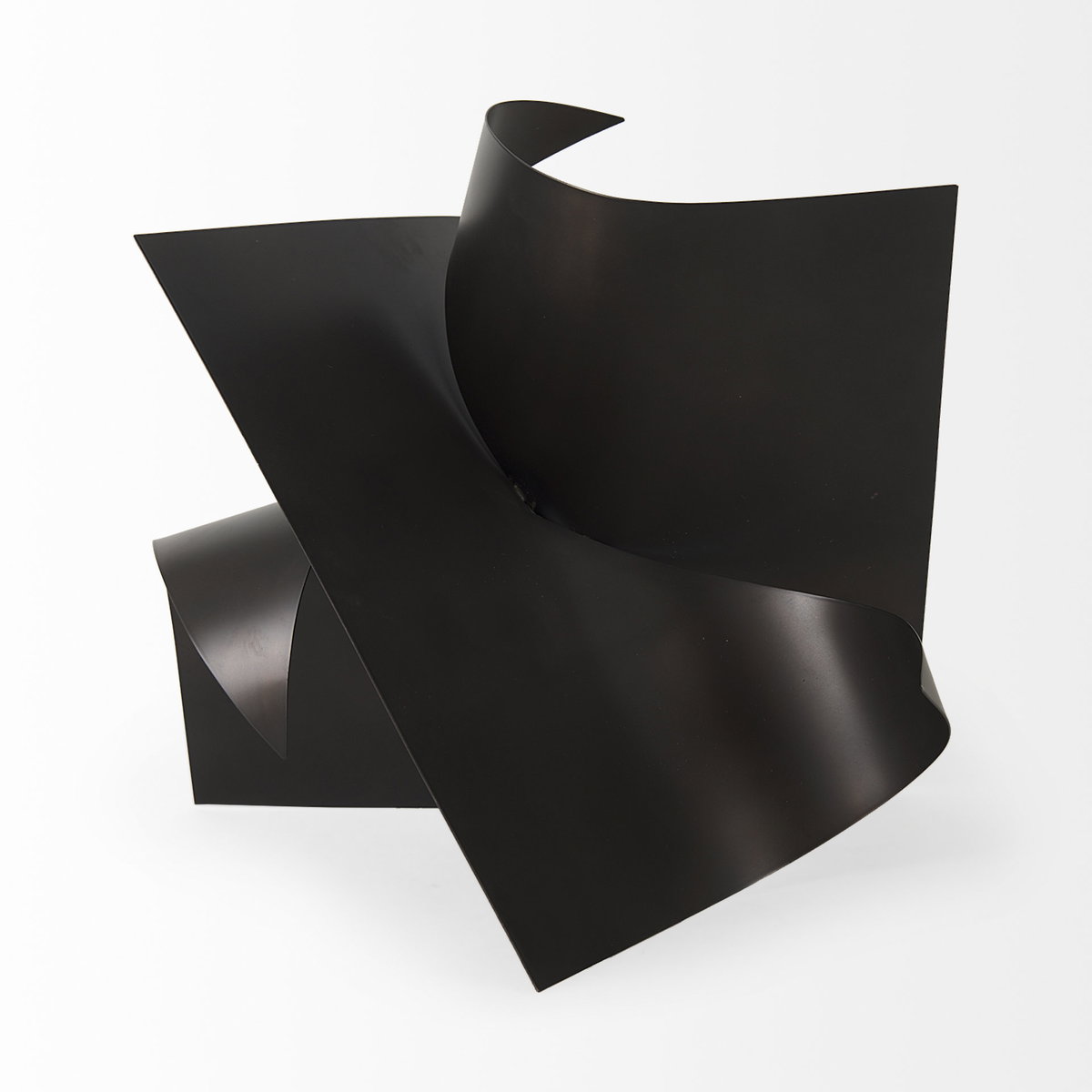 Francesca  Black Metal Sculptural Decorative Object, by Mercana, 18.11" length x 18.11" width x 18.11" height View 4