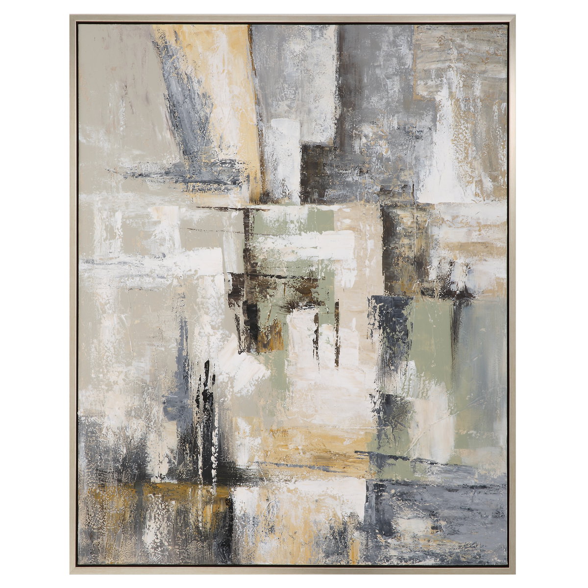 Intuition Hand Painted Abstract Art, by Uttermost, 51.5" width x 41.5" height x 1.5" depth View 1