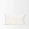 Jayden Cream with Merlot Print Linen Lumbar Decorative Pillow Cover thumbnail 4