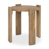 Evelyn Light Brown Round End/Side Table, Side & End Table by Mercana, 22" length x 22" width x 22.5" height thumbnail 1