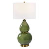 Gourd Green Table Lamp, by Uttermost, 16" width x 30.5" height x 16" depth thumbnail 1
