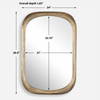Malone Brass Mirror, by Uttermost, 24" width x 36.5" height x 1.25" depth thumbnail 3