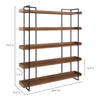 Vancouver Bookshelf Large Light Brown, Shelving & Bookcase by Moe's Home, 68" width x 75.5" height x 13.5" depth thumbnail 5