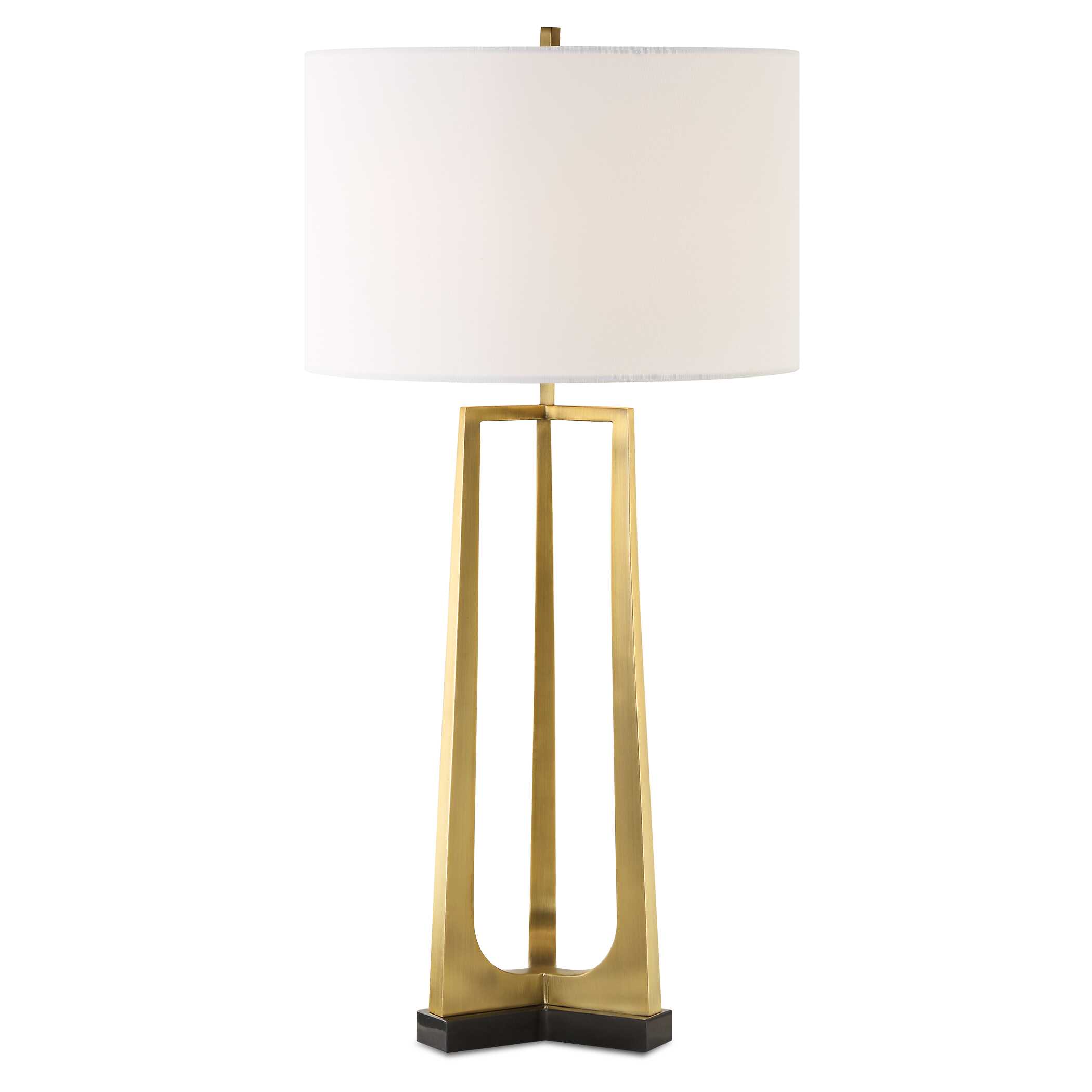 Crossroads Brass Table Lamp, by Uttermost, 16" width x 32.5" height x 16" depth View 1