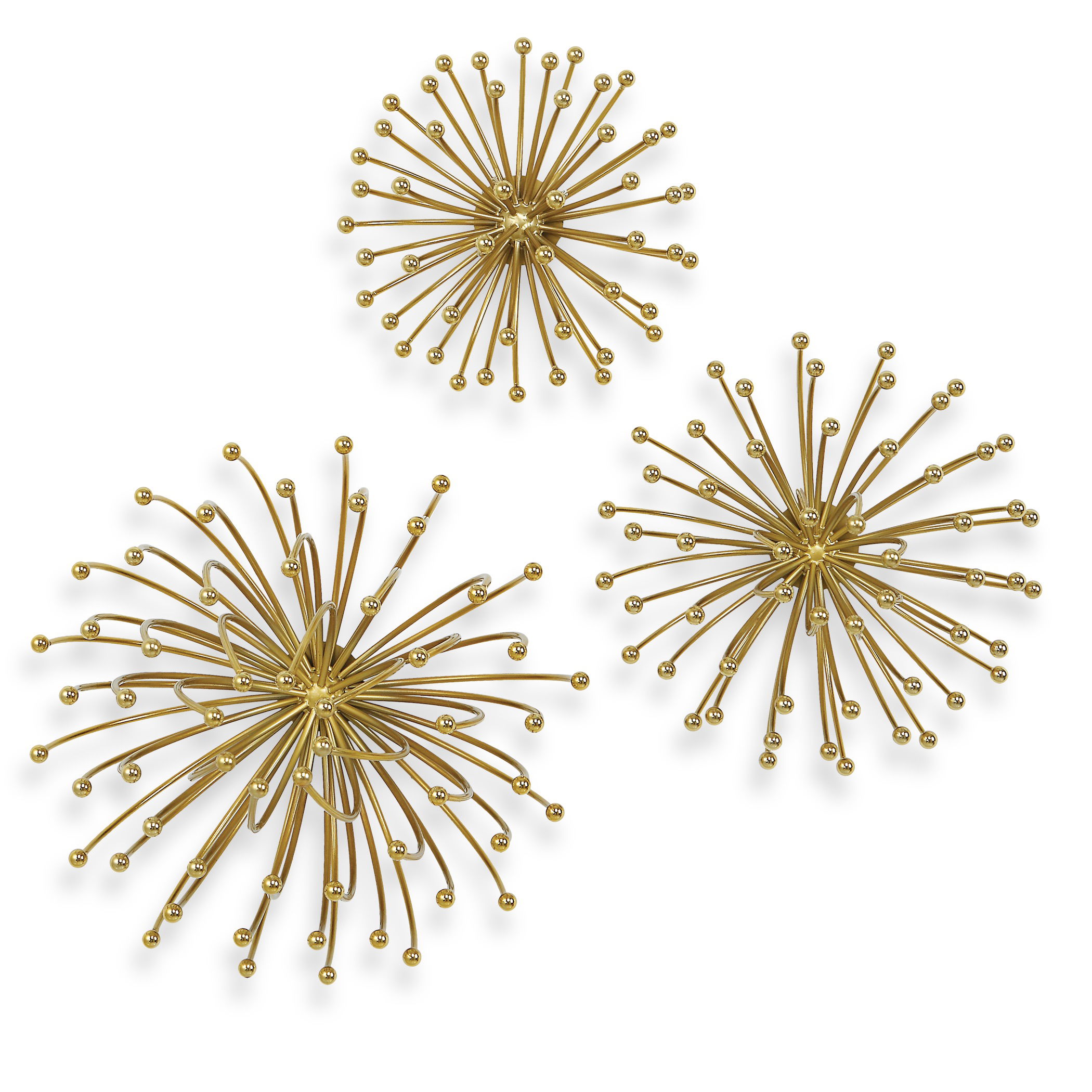 Aga Gold Metal Wall Decor, S/3 large image 