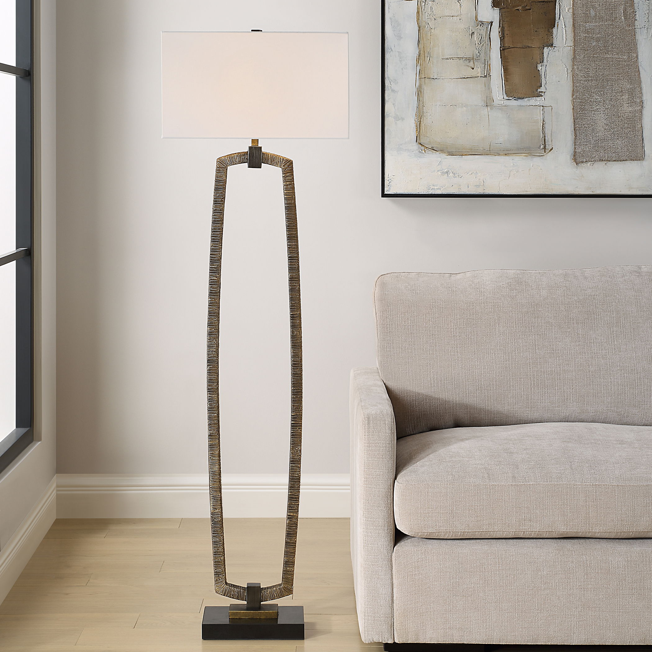 Relic Gold Floor Lamp large image 