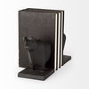 Taurus III (Set of 2) 9L x 4W Black Cast Aluminum Bull Bookends, by Mercana, 9" length x 4.25" width x 6.75" height thumbnail 5