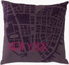 City Maps Accent Pillow Poly, Decorative Pillow by Surya, 18" length x 18" width thumbnail