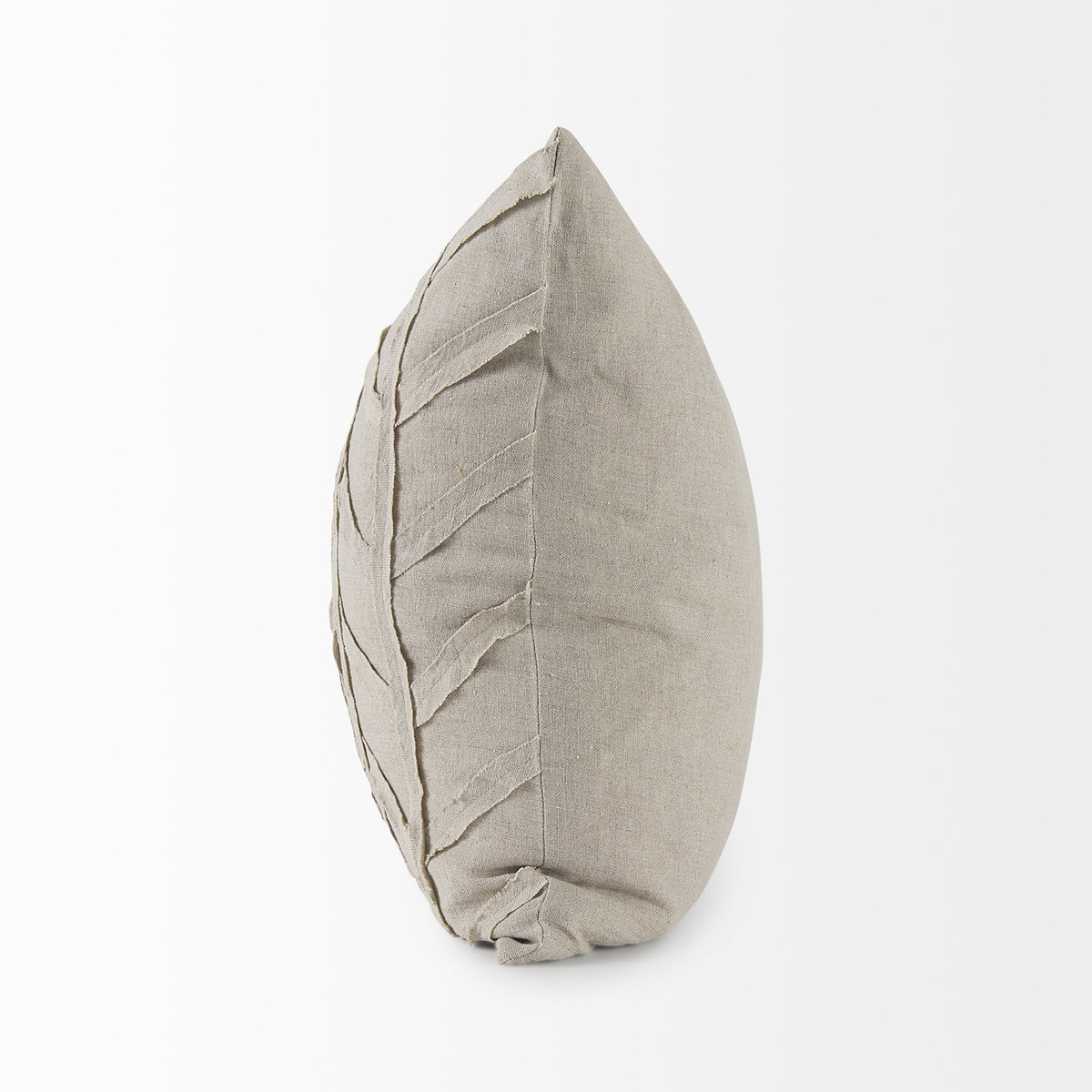 Ivivva 20x20 Beige Fabric Textured Pillow Cover, Decorative Pillow by Mercana, 20" length x 20" width x 0.2" height View 7
