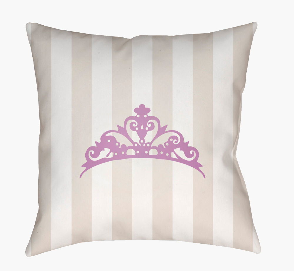Crown Accent Pillow, Decorative Pillow by Surya, 18" length x 18" width