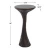 Milan Outdoor Dark Bronze Drink Table, Furniture by Uttermost, 11.75" width x 22" height x 10.75" depth thumbnail 3