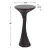 Milan Outdoor Dark Bronze Drink Table, Outdoor Table by Uttermost, 11.75" width x 1'10" height x 10.75" depth thumbnail 3