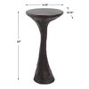 Milan Outdoor Dark Bronze Drink Table, Outdoor Table by Uttermost, 11.75" width x 1'10" height x 10.75" depth thumbnail 3