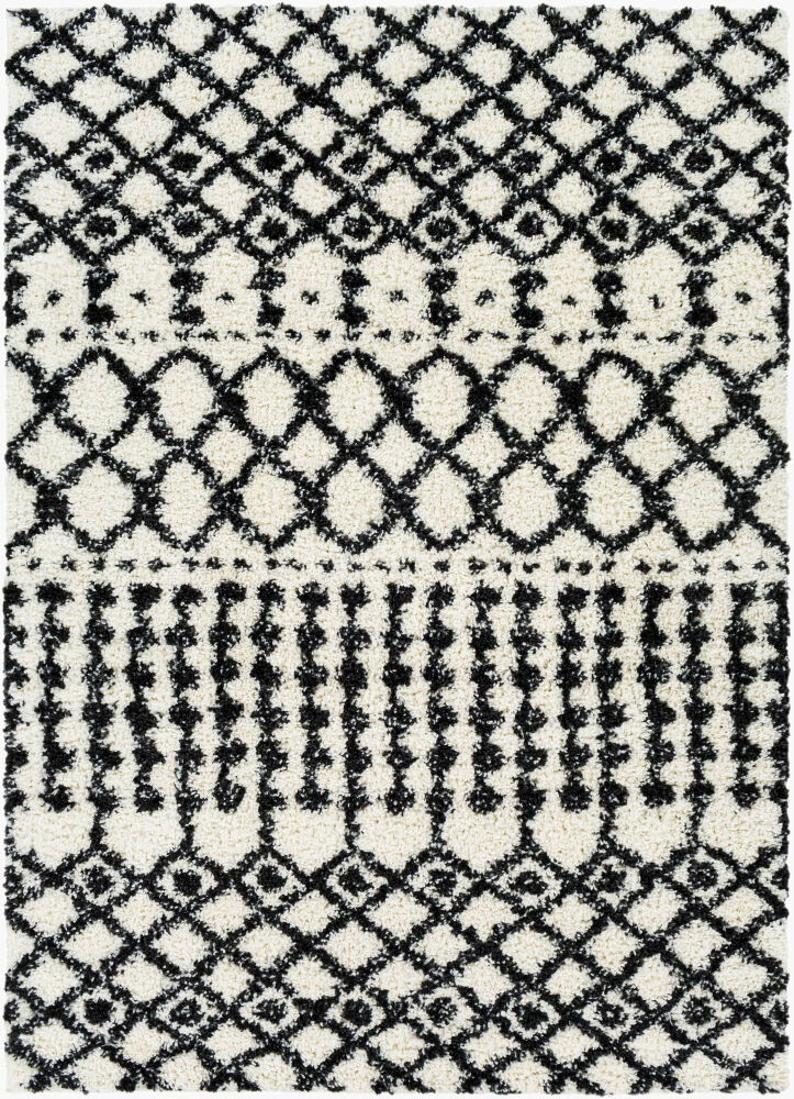 Deluxe Shag Machine Woven Rug, by Surya, 7'2.61" length x 5'2.99" width