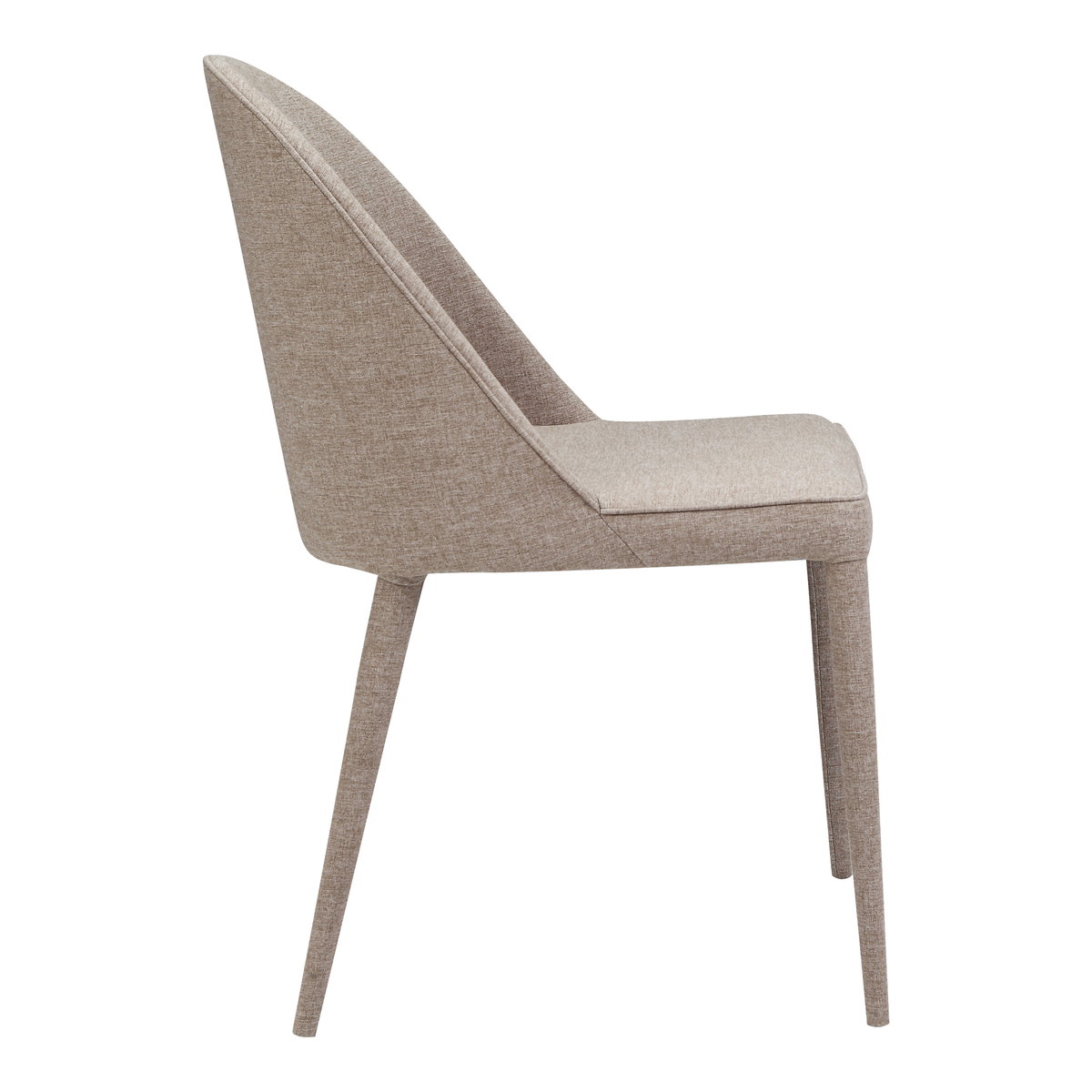 Burton Dining Chair Light Grey - Set Of Two, by Moe's Home, 19" width x 33" height x 22" depth View 6