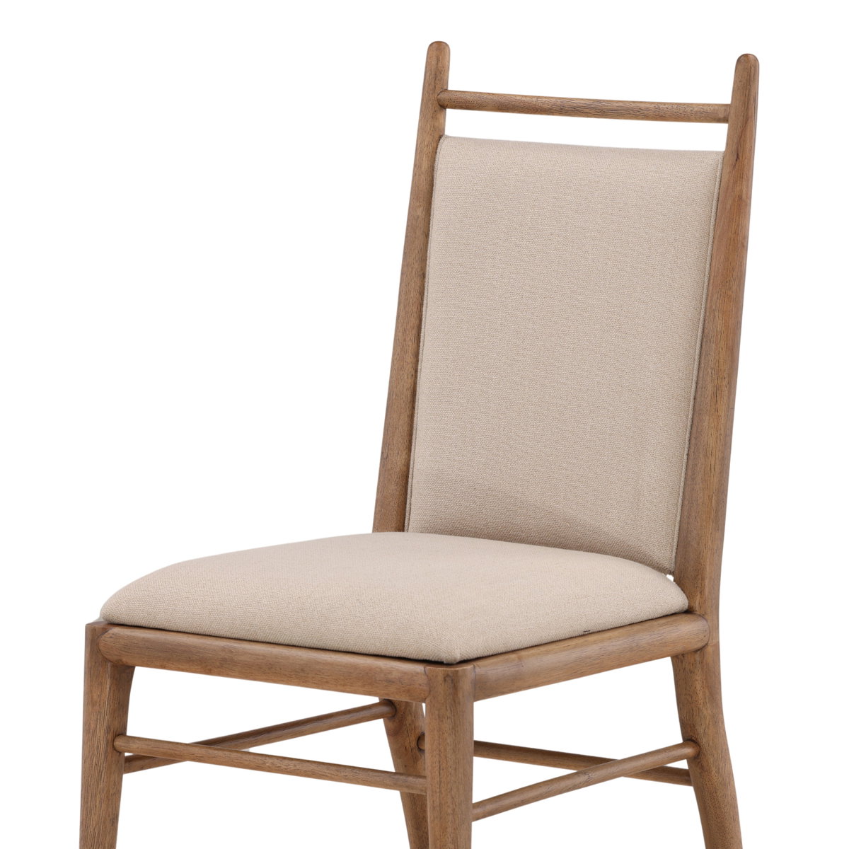 Reuben Dining Chair Set of 2 Beige, by Dovetail, 19" width x 40.25" height x 24.75" depth View 6
