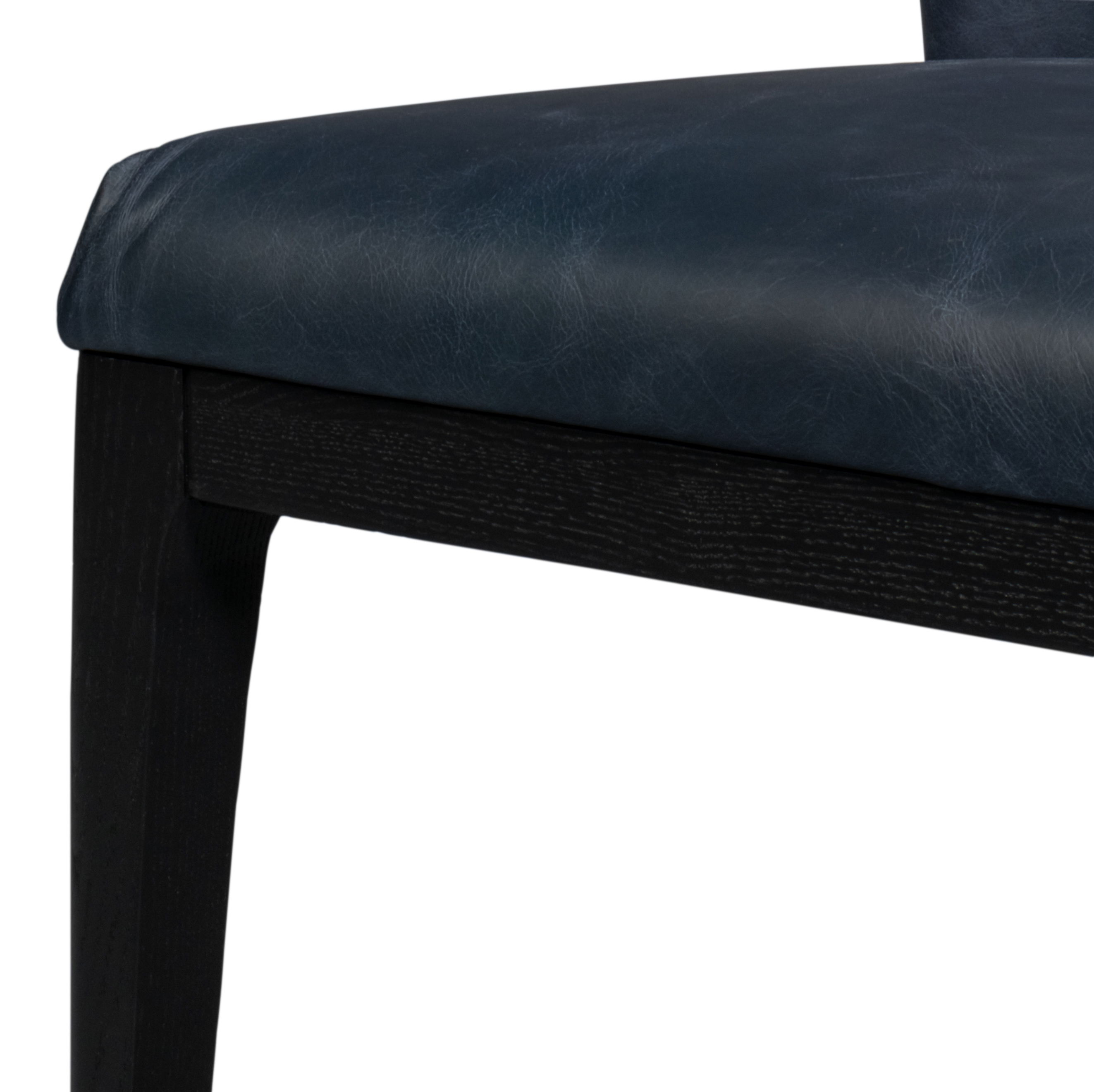 Jefferson Distilled Leather Dining Chair, Seating by Sarreid, 20" length x 25" width x 36" height View 7