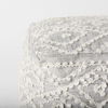Farida 6.0L x 16.0W x 16.0H Light Gray Wool and Polyester Patterned Pouf thumbnail 4