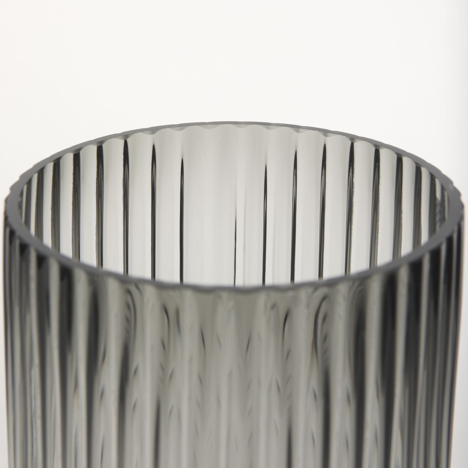 Dawn Tall Smokey Black Glass Vase large image 