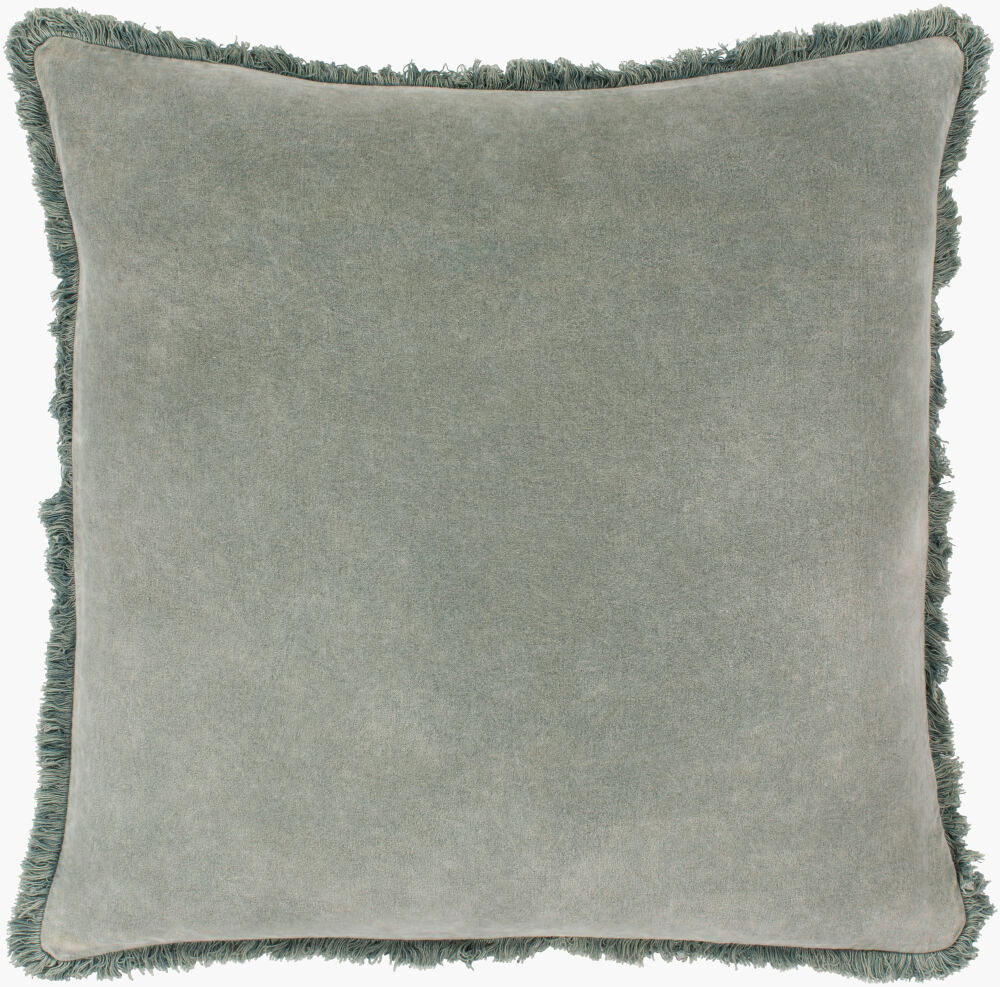 Washed Cotton Velvet Accent Pillow large image 