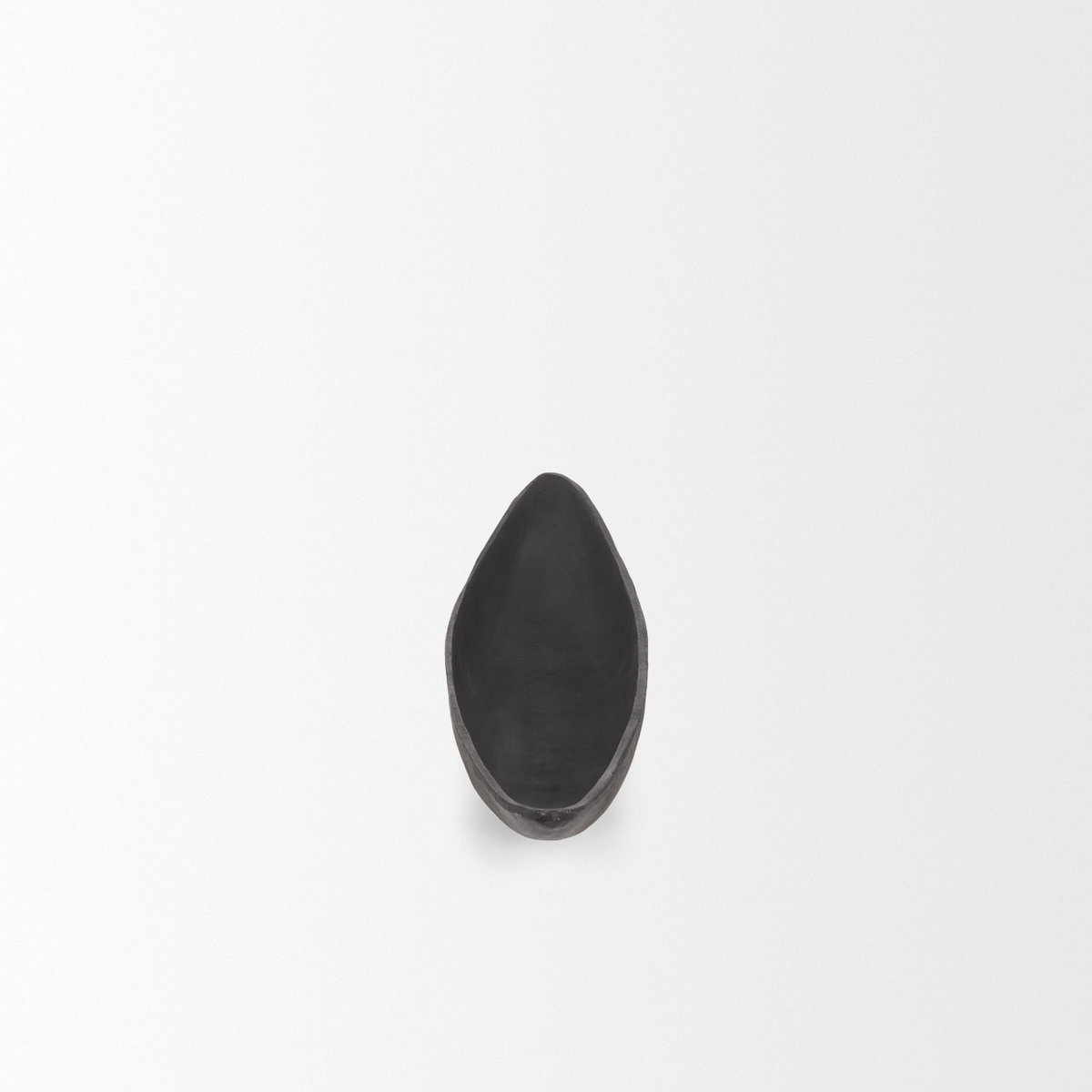 Piero Small Matte Black Metal Decorative Bowl, by Mercana, 31.5" length x 5" width x 4" height View 5