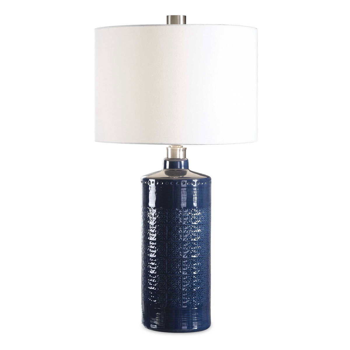 Thalia Royal Blue Table Lamp, by Uttermost, 1'4" width x 2'7" height x 1'4" depth View 1