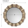 Gotham U Antique Silver Mirror, by Uttermost, 41" width x 41" height x 1.5" depth thumbnail 3