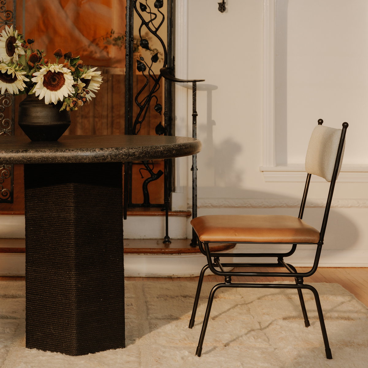 Sartoria Dining Table Black Granite, by Moe's Home, 72" width x 30" height x 40" depth View 8