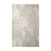 Kolt 9x12 Neutral Geometric Patterned Wool Area Rug, by Mercana, 12' length x 9' width x 0.98" height thumbnail 1