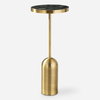 Pascal Brass Drink Table, Side & End Table by Uttermost, 10.25" width x 24.25" height x 10.25" depth thumbnail 1
