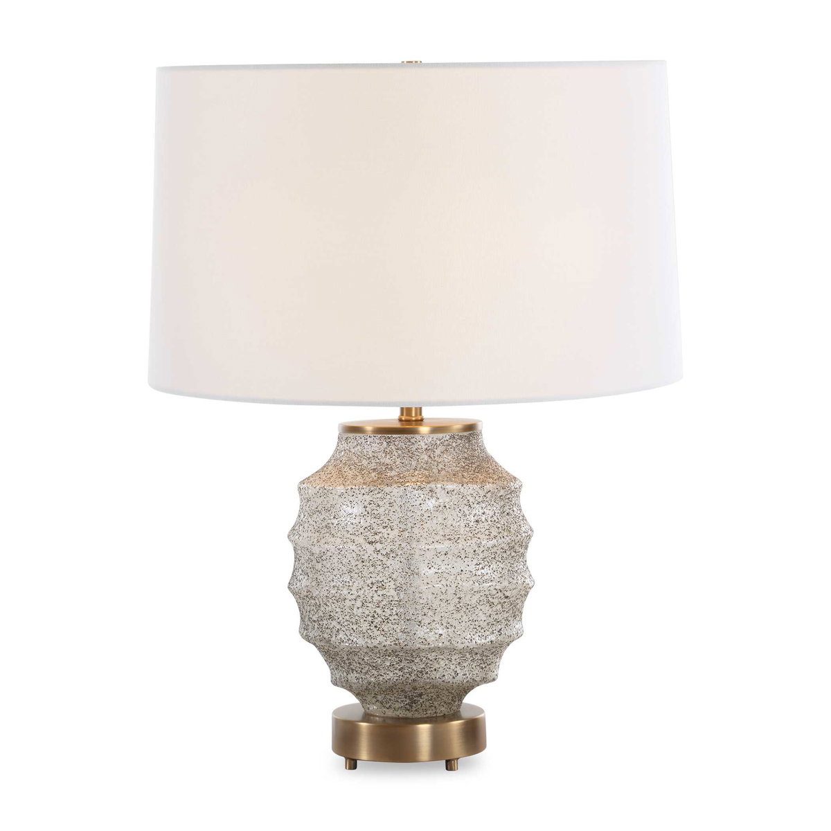 Acosta Ribbed Table Lamp, by Uttermost, 17" width x 22.25" height x 17" depth View 1