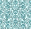 Lotus Palm Aqua Wallpaper, by York Wall, 27' length x 2'3" width x 0.02" depth thumbnail