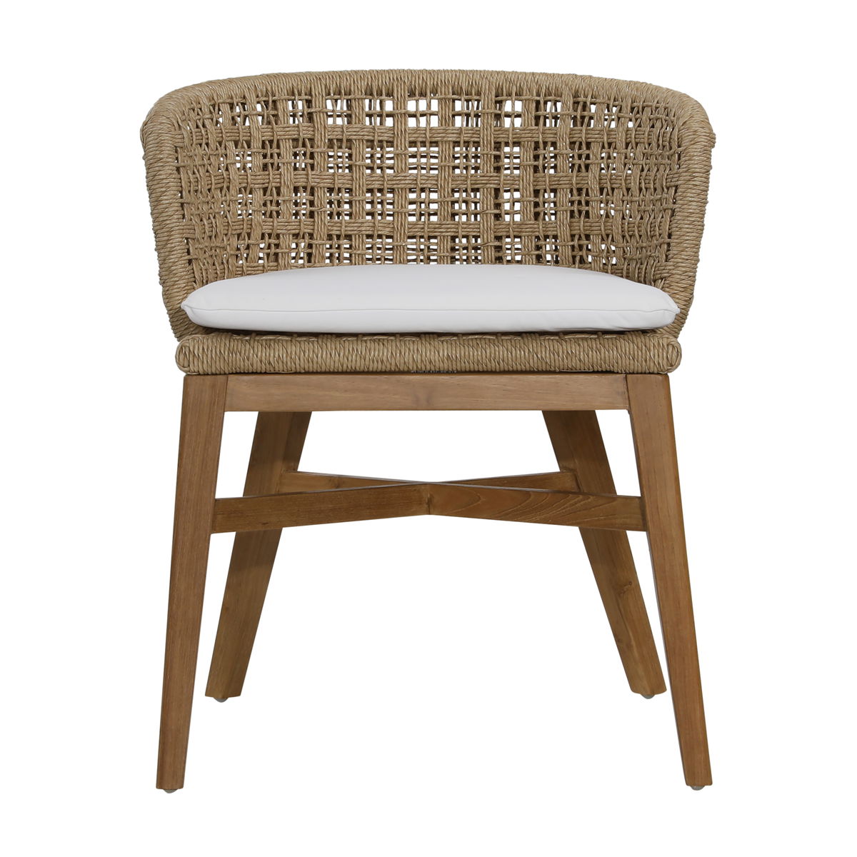 Keith Dining Chair Set of 2 Natural, by Dovetail, 23" width x 28" height x 22.5" depth View 2