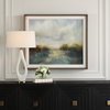 Blue Reverie Framed Abstract Lake Print, by Uttermost, 3'5.25" width x 2'11.25" height x 2.5" depth thumbnail 2