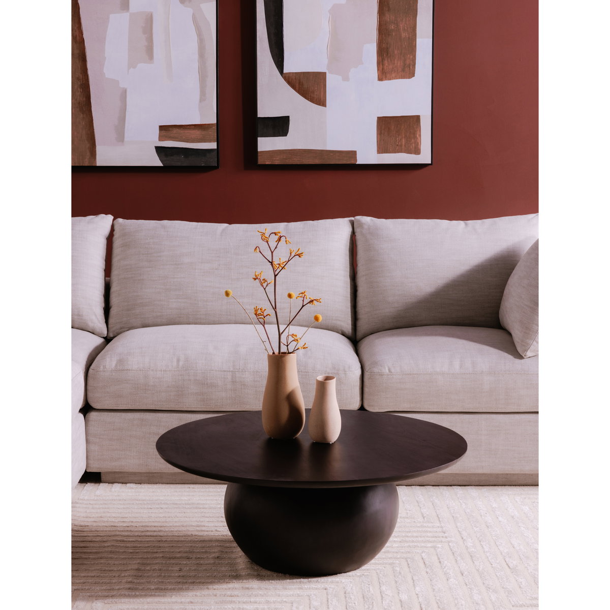 Bradbury Coffee Table Black, by Moe's Home, 35" width x 14" height x 35" depth View 5
