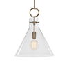 Imbuto Funnel Glass 1 Light Pendant, Ceiling Light by Uttermost, 14.5" width x 19" height x 14.12" diameter x 14.12" depth thumbnail 5