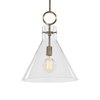 Imbuto Funnel Glass 1 Light Pendant, by Uttermost, 1'2.5" width x 1'7" height x 1'2.12" diameter x 1'2.12" depth thumbnail 5