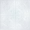 Bright White Tin Tile Peel & Stick Backsplash, by York Wall, 10.8" length x 10.5" width x 0.02" depth thumbnail